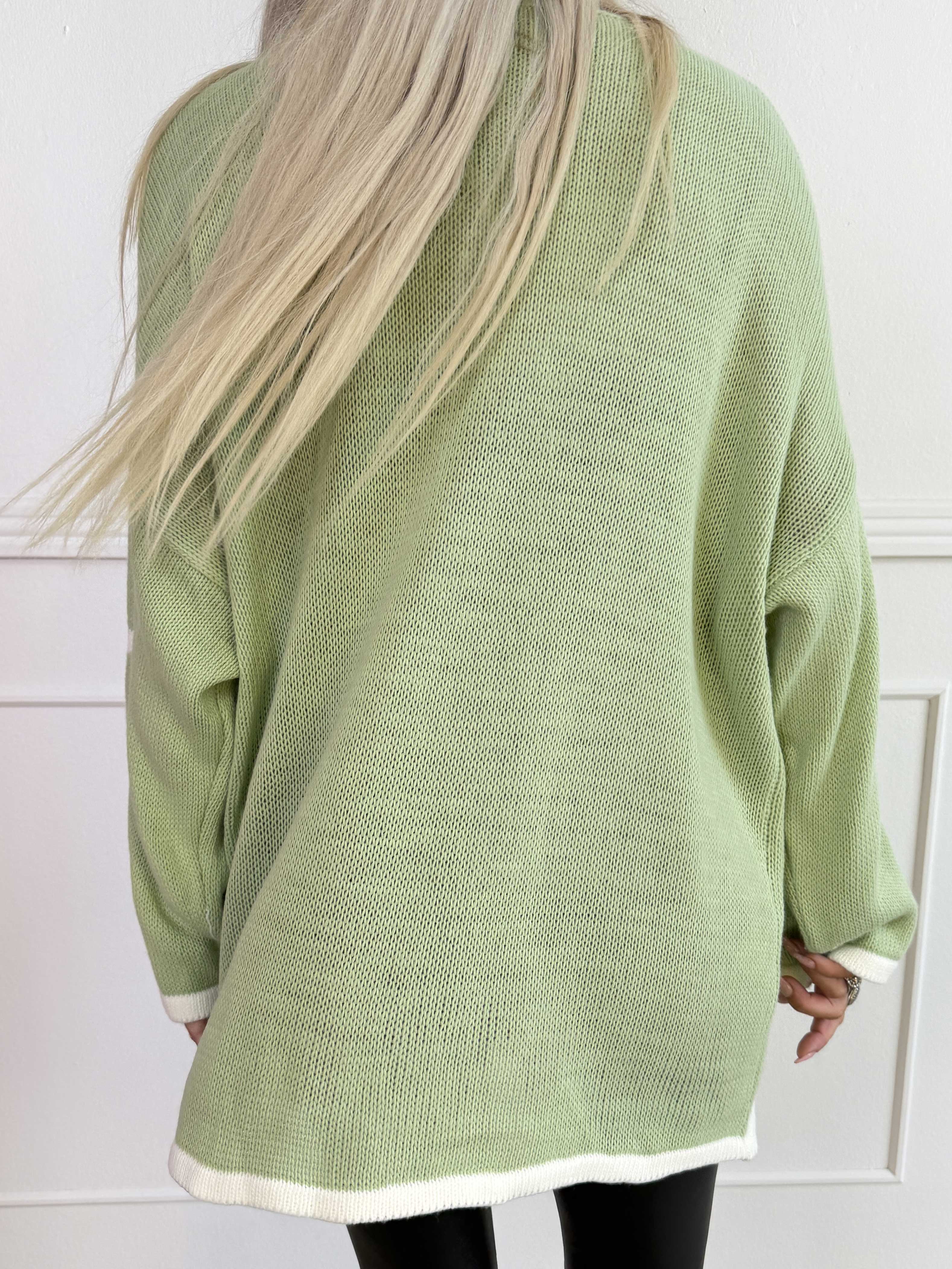 Vivianne - Sød strikbluse med fine hjerter